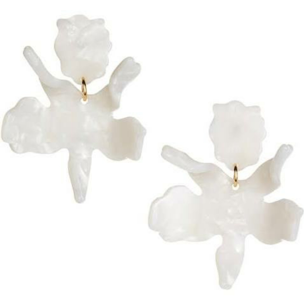 Lele Sadoughi Small Paper Lily Earrings